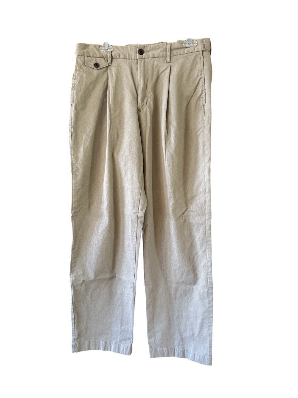 Lands End Chinos Light Beige Comfort Waist Pleated